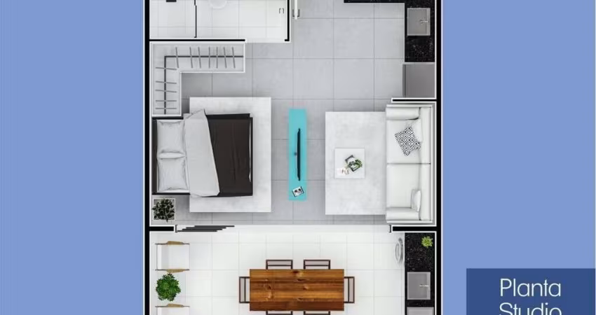 Studio- 39,00m² - Praia das Palmeiras - Caraguatatuba-SP