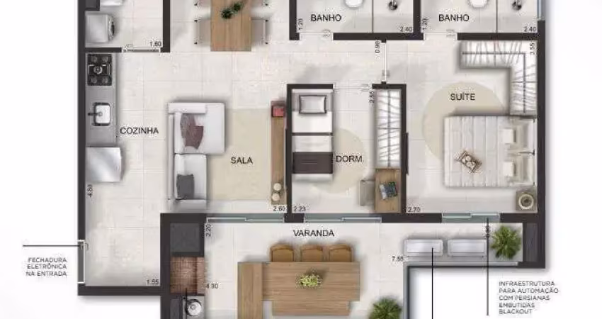 Unidade 1º andar - apto 2dorm/1suíte - 67,94m² - massaguaçu - caraguatatuba-sp