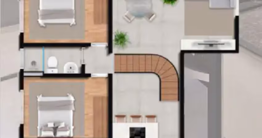Cobertura Duplex -  3 dorm /1Suíte - 134,37m² - Massaguaçu - Caraguatatuba-SP