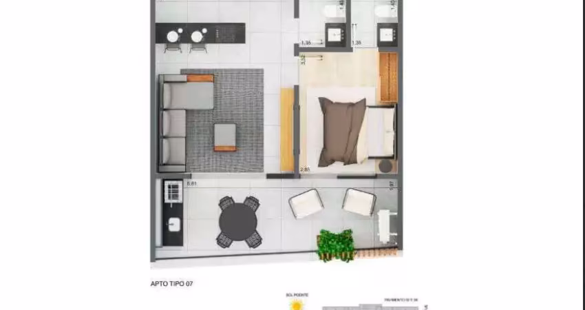 Apartamento com 1 quarto à venda em Tenório, Ubatuba 