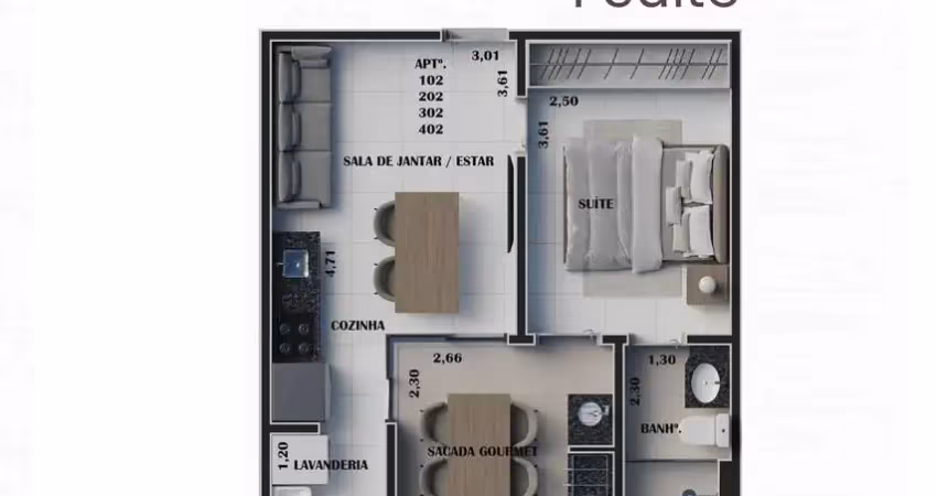 Apartamento com 1 quarto à venda na Praia Grande, Ubatuba 