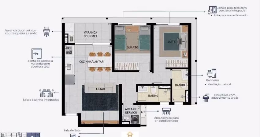Apartamento com 2 quartos à venda na Avenida Arthur Costa Filho, 155, Centro, Caraguatatuba