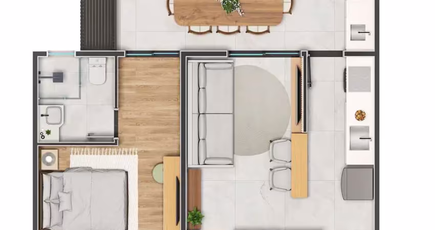 1dorm/suíte, 53,50m² - porto novo, caraguatatuba-sp