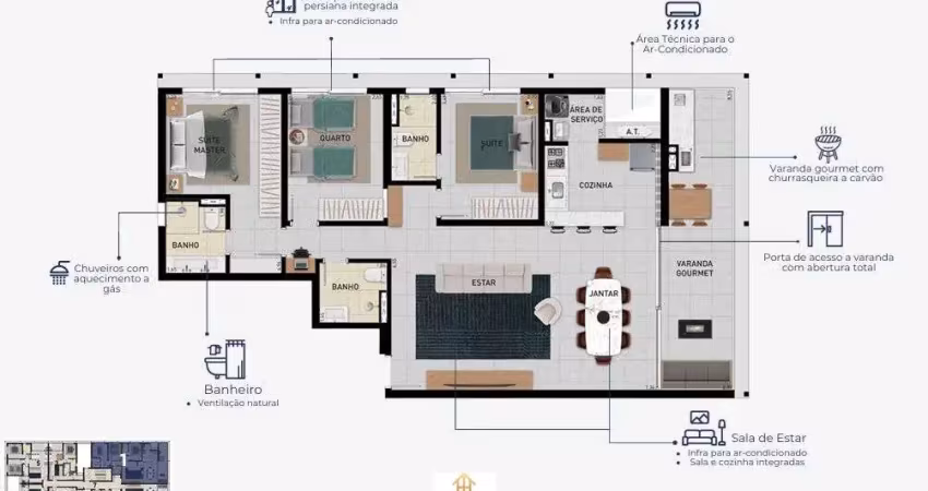 Apartamento com 3 quartos à venda na Avenida Arthur Costa Filho, 155, Centro, Caraguatatuba