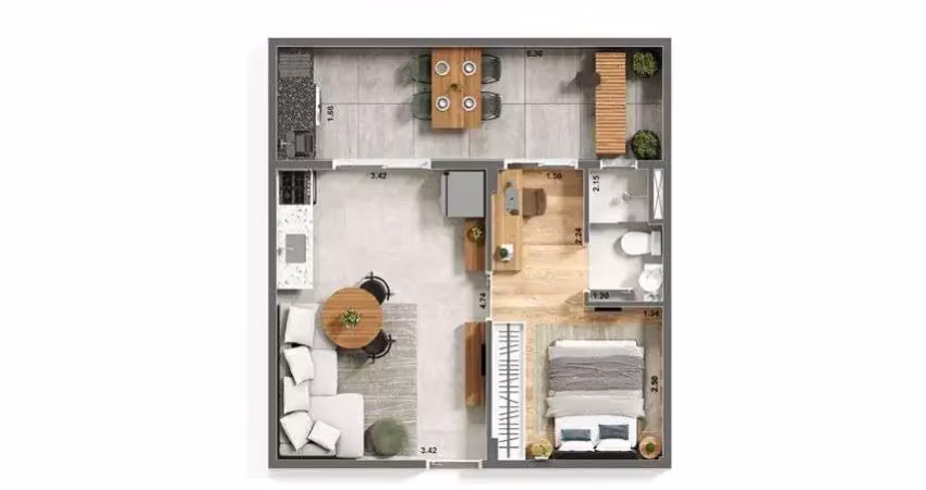 Apartamento com 1 quarto à venda no Jardim Carolina, Ubatuba 