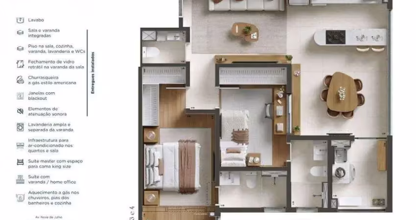 Apartamento com 2 quartos à venda na Avenida Paulo Beker, 27, Vila Adyana, São José dos Campos
