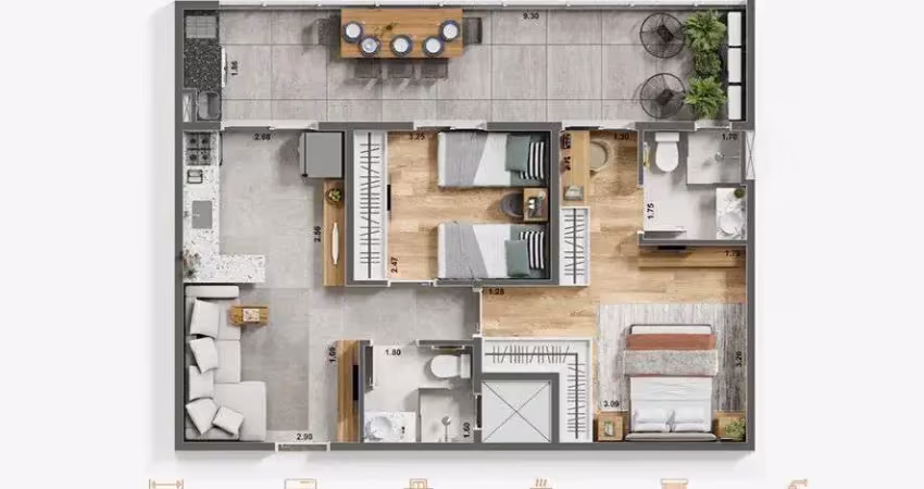 Apartamento com 2 quartos à venda no Jardim Carolina, Ubatuba 