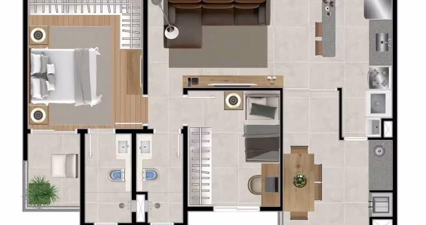 2dorm 1suíte - 61,10m² - jardim oswaldo cruz - são josé dos campos