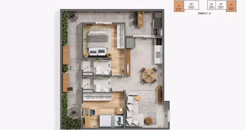 Apartamento com 2 quartos à venda no Jardim Carolina, Ubatuba 