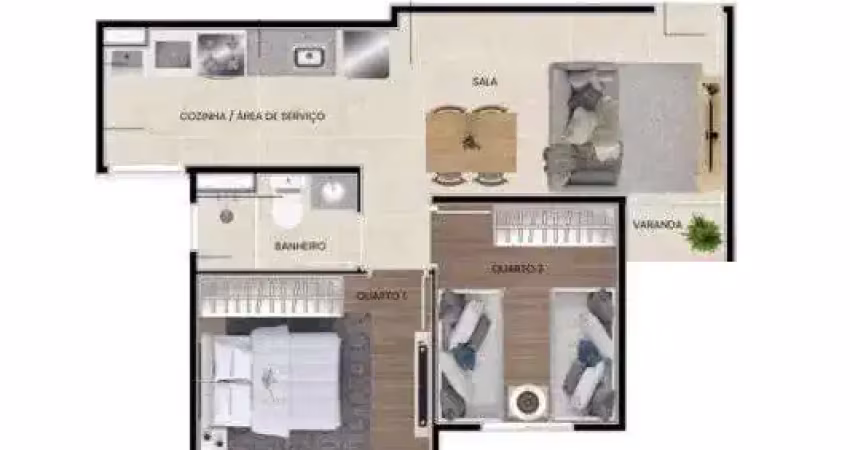 Apartamento com 2 quartos à venda na Rua das Carambolas, Vila Iracema, São José dos Campos