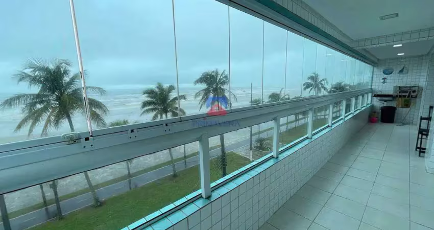 Apartamento frente mar 2 dormitórios para locação, jardim real