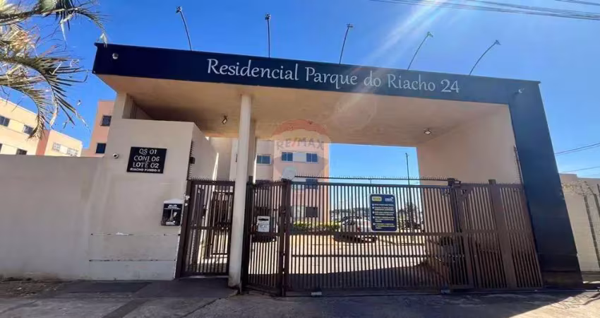Apartamento de 2 quartos no condomínio 24, com vaga de garagem no riacho fundo ii