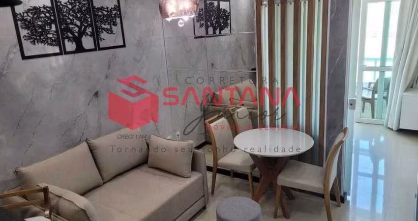 Loft mobiliado com vista mar, no Jardim Armação