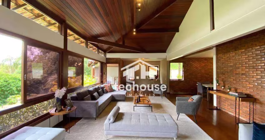 Casa com 5 dormitórios, 574 m² - venda por r$ 3.500.000,00 ou aluguel por r$ 14.671,00/mês - quebra frascos - teresópolis/rj