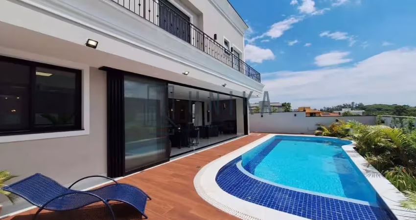 Impecável residência de alto padrão em Alphaville Dom Pedro, Campinas-SP: 4 quartos, 4 suítes, 4 salas, 6 banheiros, 4 vagas, 478,63m².