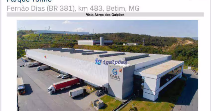 Galpão com 15653 m² no - distrito industrial jardim piemont sul - betim/mg