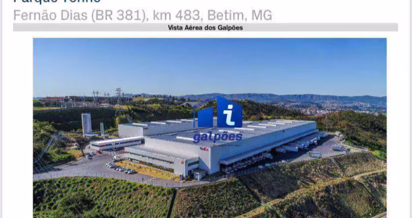 Galpão em 1.614 m² no - distrito industrial jardim piemont sul - betim/mg