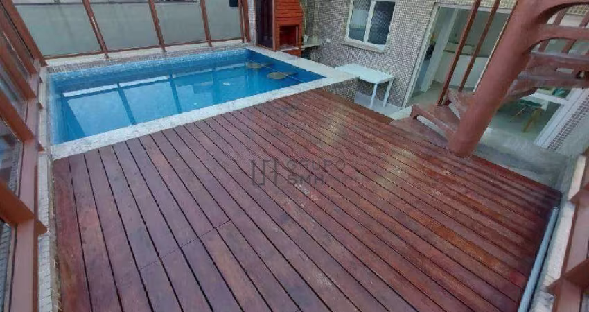 Cobertura com 3 dormitórios à venda, 180 m² por R$ 650.000,00 - Jardim Três Marias - Guarujá/SP