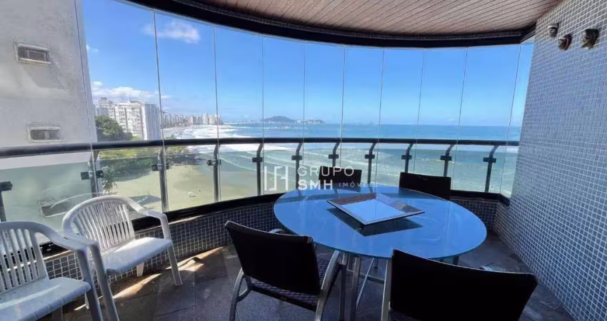Apartamento com 4 dormitórios, 200 m² - venda por r$ 2.000.000,00 ou aluguel por r$ 15.000,00/mês - astúrias frente mar - guarujá/sp