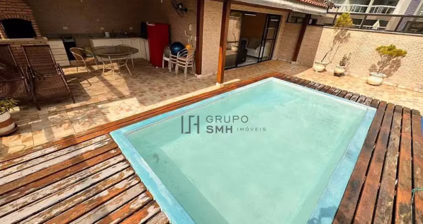 Cobertura com 3 dormitórios à venda, 180 m² por r$ 660.000,00 - enseada - guarujá/sp
