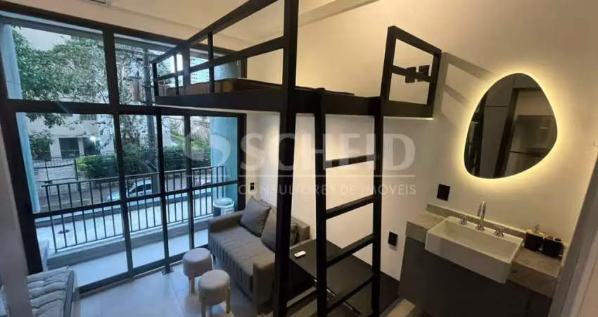 APARTAMENTO STUDIO A VENDA MOBILIADO E ALUGADO NO CONDOMINIO VERSA BROOKLIN 22 M² BAIRRO BROOKLIN