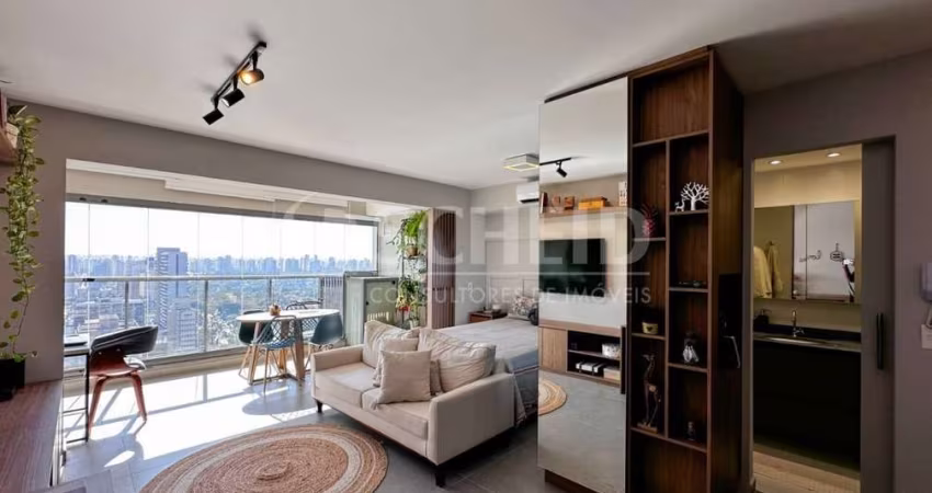 Apartamento mobiliado á venda no alto da Boa Vista - 43m², 1 dormitório , 1 vaga e  deposito Priv. -
