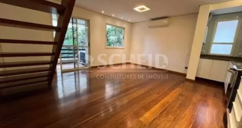 Flat duplex  moema com 65m², 1 quarto, 1 vaga, terraço, escritório, sala, cozinha americana