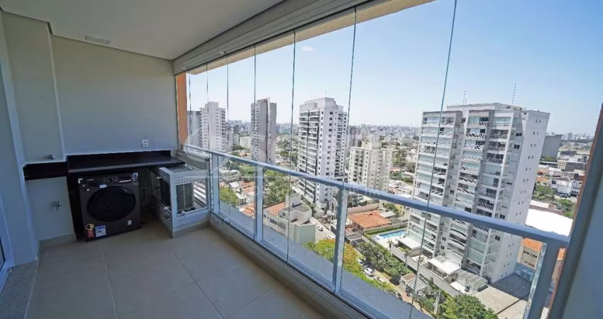Apartamento Mobiliado, Campo Belo,1quarto, 1 vagas, cozinha, sala, terraço, 1 vaga, banheiro  social