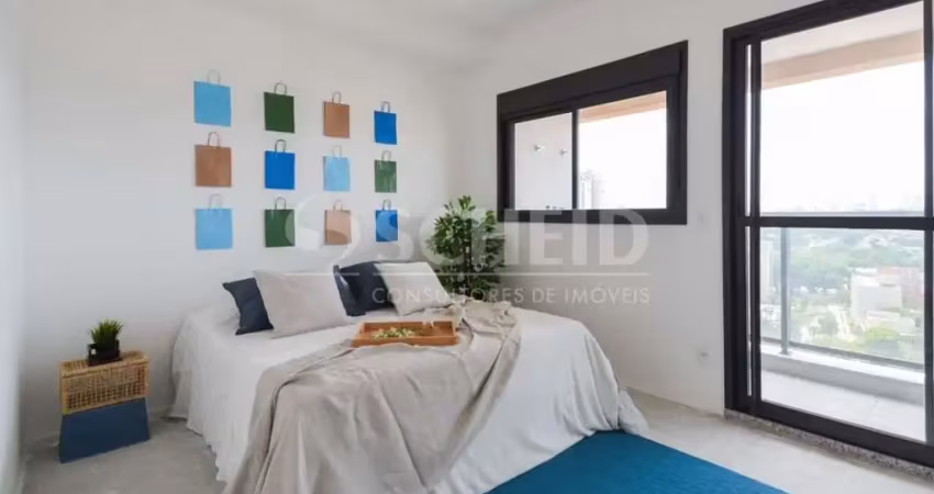 Studio á venda no brooklin com 27m², 1 quarto, 1 vaga.