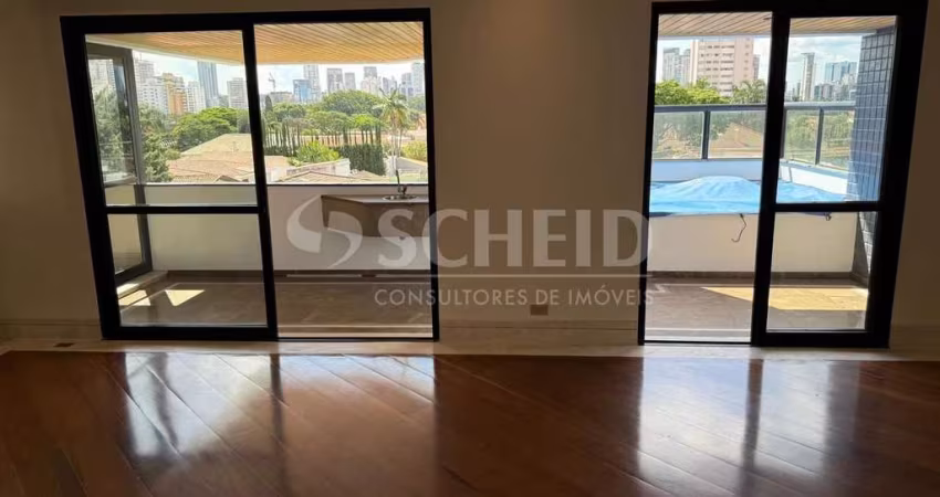 Apartamento para Locação no Brooklin, 216m², 3 Suítes, Varanda Gourmet com Jacuzzi, 3 vagas