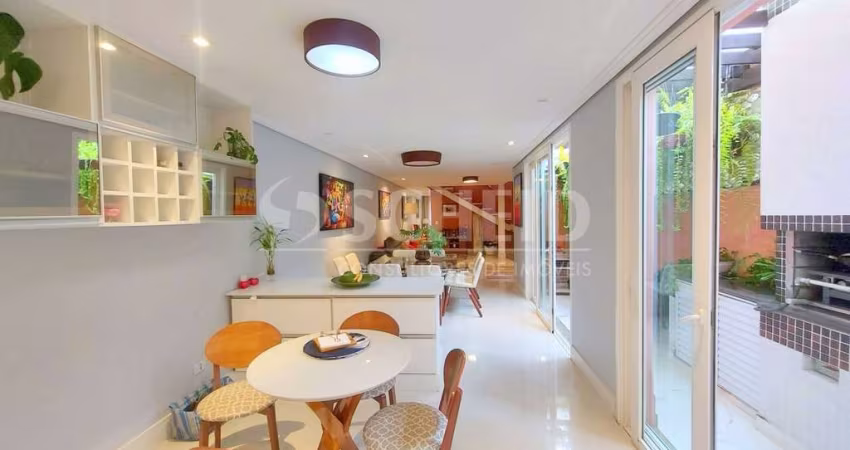 Sobrado para locação de 178,00m² útil, com 3 quartos e 2 vagas na Região do Jardim Prudência !