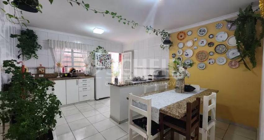 Casa térrea, 2/3 dormitórios, edícula, 3/4 vagas, churrasqueira, aceita pets, Jd. Consórcio