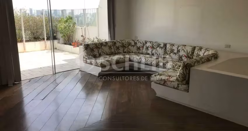 Cobertura duplex brooklin, 325m², 3 quartos, 1 suíte, closet, 3 vagas, terraço com piscina, lareira.