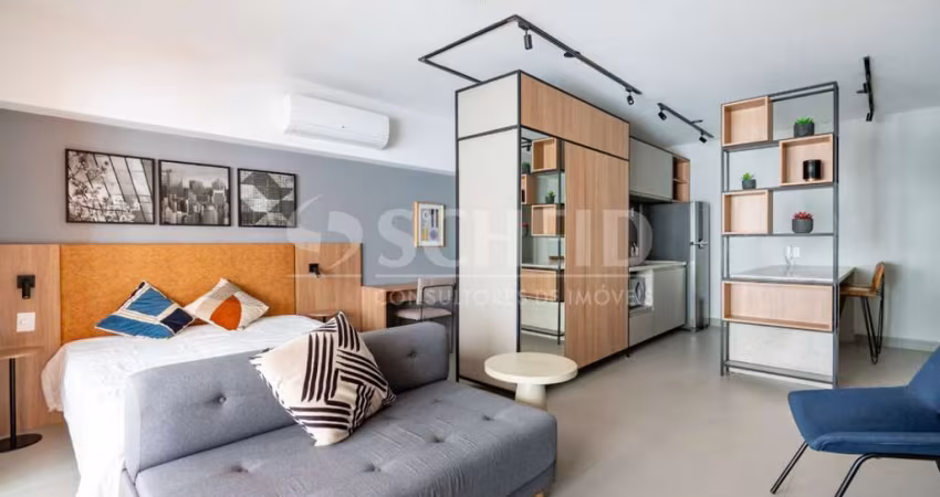 Studio á Vendo Campo Belo com 45m² Mobiliado com 1 quarto.