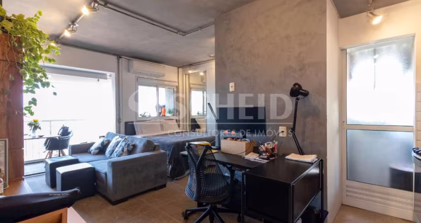 Apartamento á Venda no Brooklin com 44m², 1 quarto sendo 1 suíte, 1 vaga.