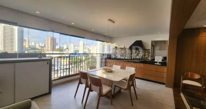 Apartamento a venda mobiliado no jd prudência com 150m, 3 quartos com 3 suítes, depósito e 2 vagas.