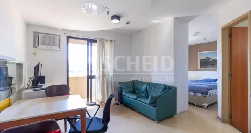 Flat á venda no brooklin com 34m², 1 quarto, 1 vaga.