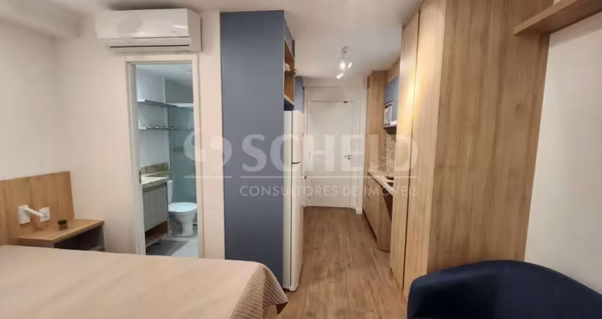 Studio mobiliado para locação no alto da boa vista - 26m2  - condomínio my one