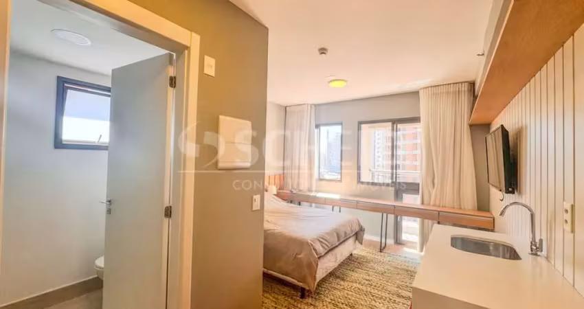 Studio venda  brooklin na chácara santo antônio com 21m, mobiliado.