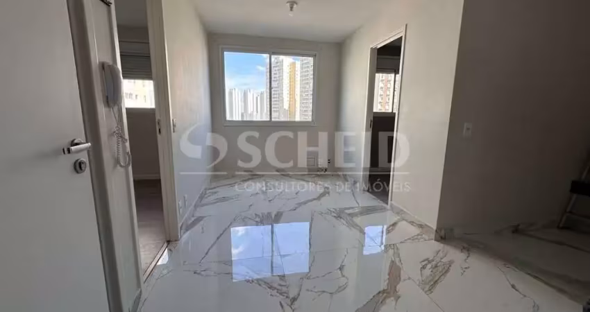 Apartamento/studio novo, pronto para morar com 1 vaga livre.