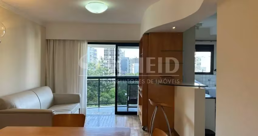 Apartamento para locação em higienópolis - mobiliado, 2 quartos sendo 1 suíte, sala, varanda. 1 vaga