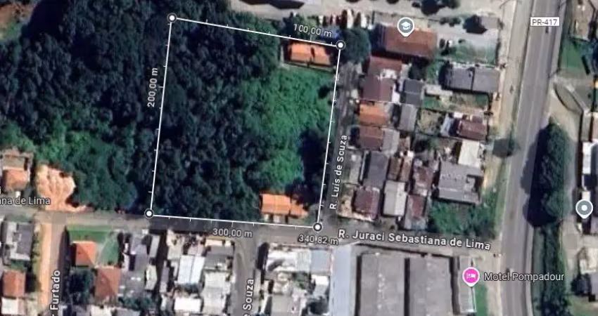 Excelente terreno de esquina, com 5 casas locadas - roça grande - colombo