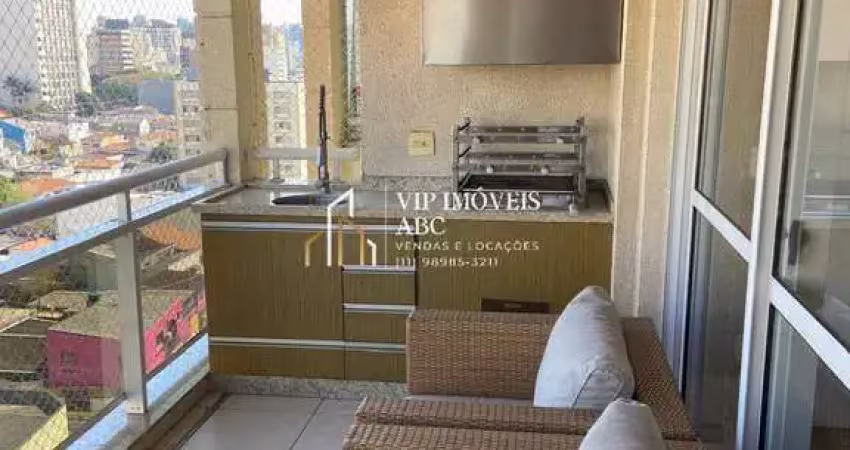 Apartamento locação 128m², 3 suítes no condomínio paris em santo andré