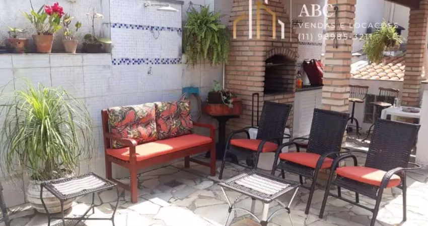 Excelente sobrado à venda com  piscina no bairro santa maria em santo andré