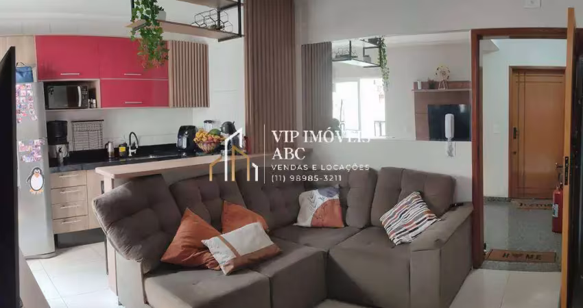 Apartamento com 2 dormitórios à venda, 55 m² vila aquilino - santo andré/sp