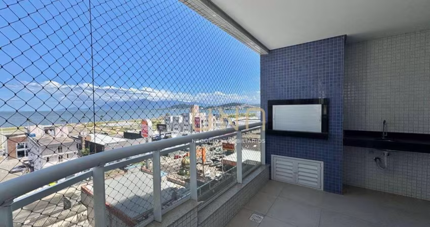 Lindo apartamento com sacada e churrasqueira, com vista mar, 03 quartos no bairro de Campinas/SJ