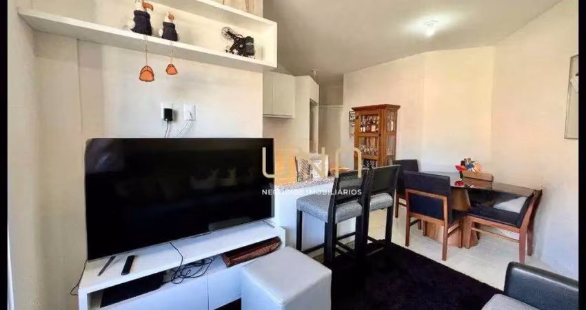 Apartamento de 02 quartos, 01 vaga de garagem no bairro da carvoeira, próximo a ufsc.