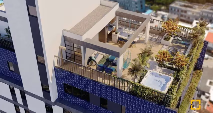 Apartamento 51,32 m², varanda, 1 vaga, no Centro de Florianópolis