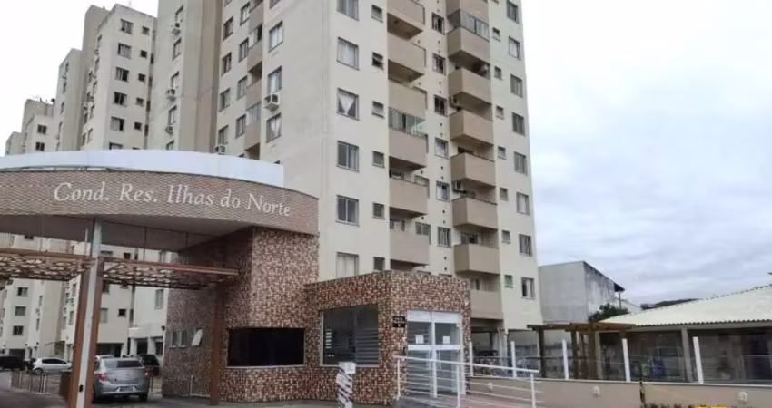 Apartamento de 2 quartos, 11º andar, vista para o mar, garagem rotativa em são josé/sc