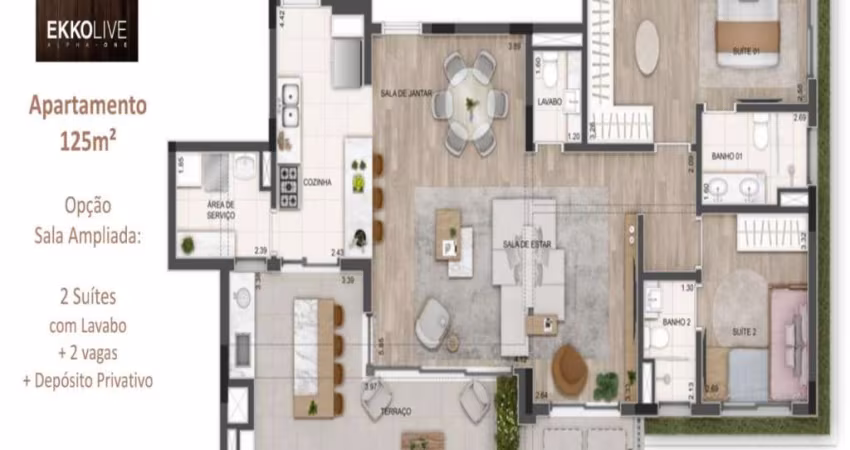 Apartamento com 3 quartos à venda na Avenida Marcos Penteado de Ulhôa Rodrigues, Tamboré, Santana de Parnaíba